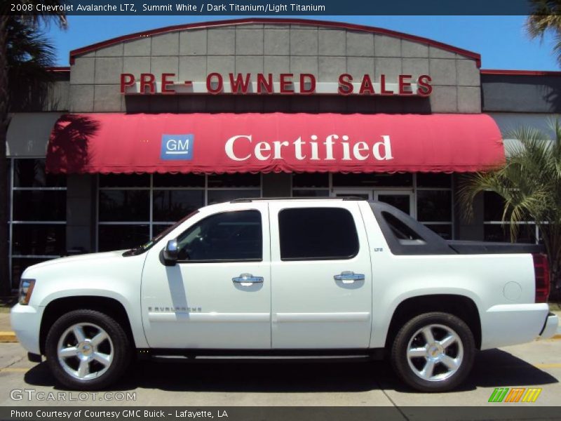 Summit White / Dark Titanium/Light Titanium 2008 Chevrolet Avalanche LTZ