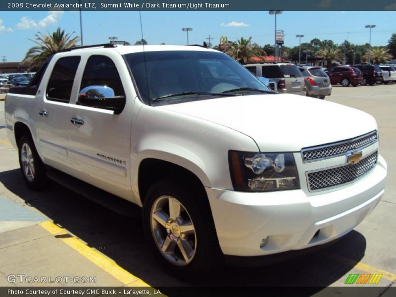 Summit White / Dark Titanium/Light Titanium 2008 Chevrolet Avalanche LTZ