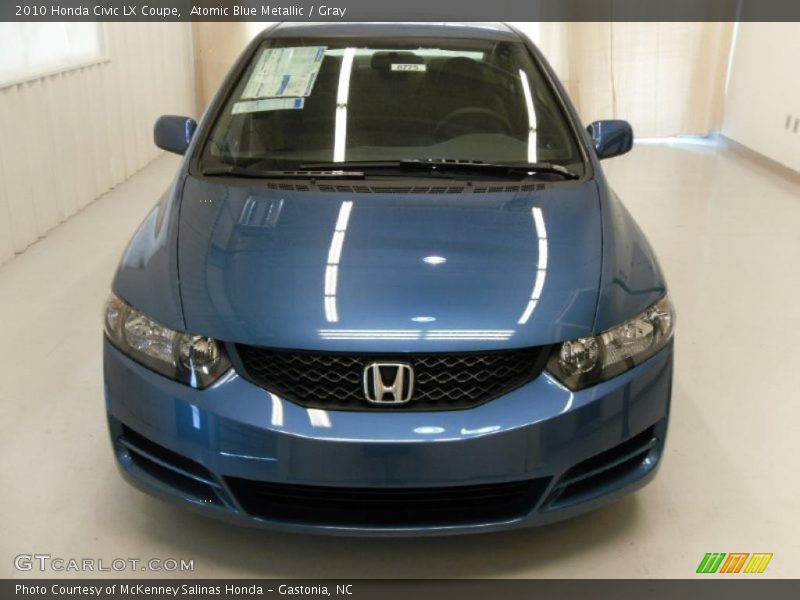 Atomic Blue Metallic / Gray 2010 Honda Civic LX Coupe