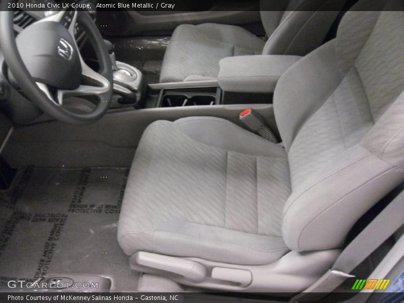 Atomic Blue Metallic / Gray 2010 Honda Civic LX Coupe
