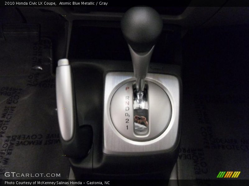 Atomic Blue Metallic / Gray 2010 Honda Civic LX Coupe