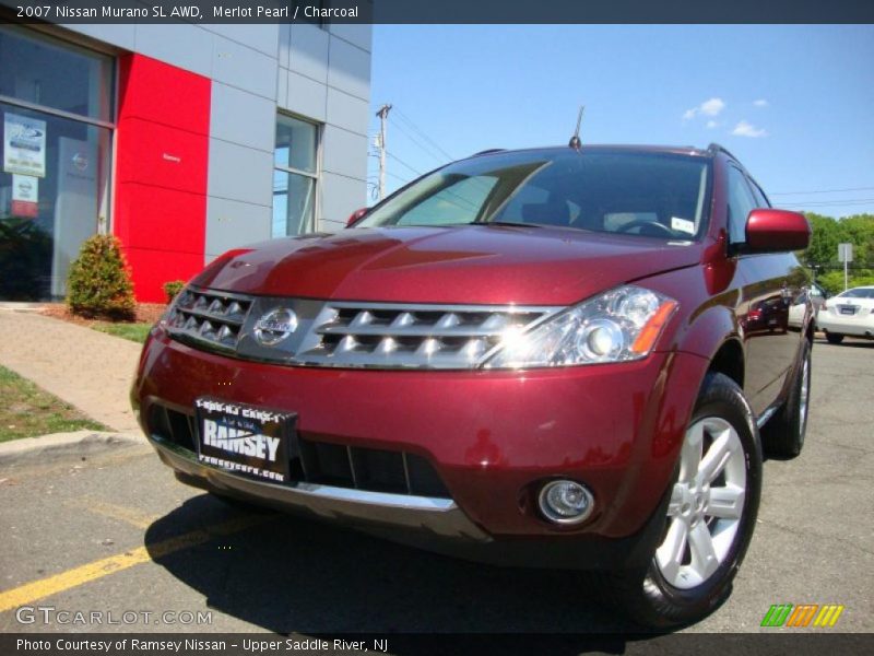 Merlot Pearl / Charcoal 2007 Nissan Murano SL AWD