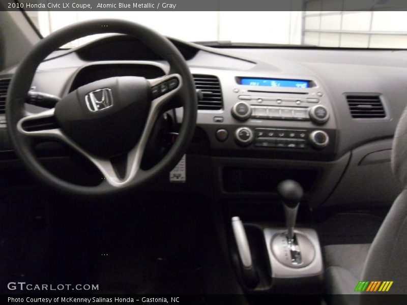 Atomic Blue Metallic / Gray 2010 Honda Civic LX Coupe