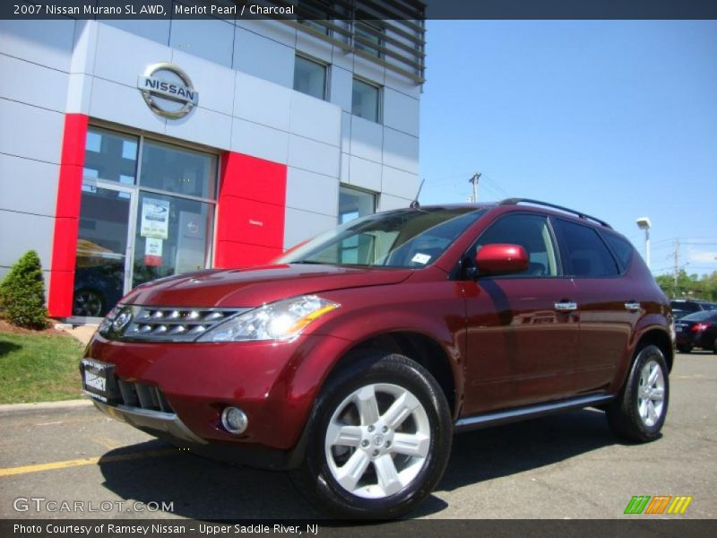 Merlot Pearl / Charcoal 2007 Nissan Murano SL AWD