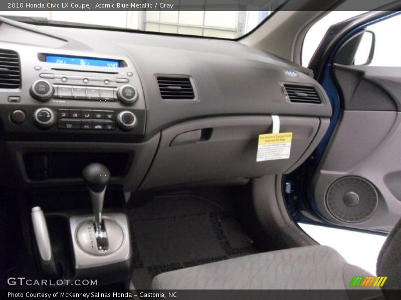 Atomic Blue Metallic / Gray 2010 Honda Civic LX Coupe
