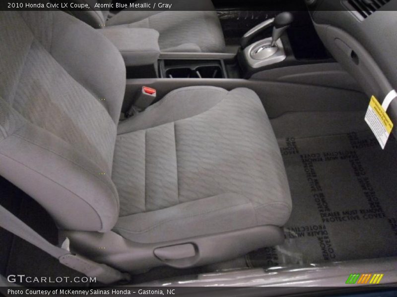 Atomic Blue Metallic / Gray 2010 Honda Civic LX Coupe