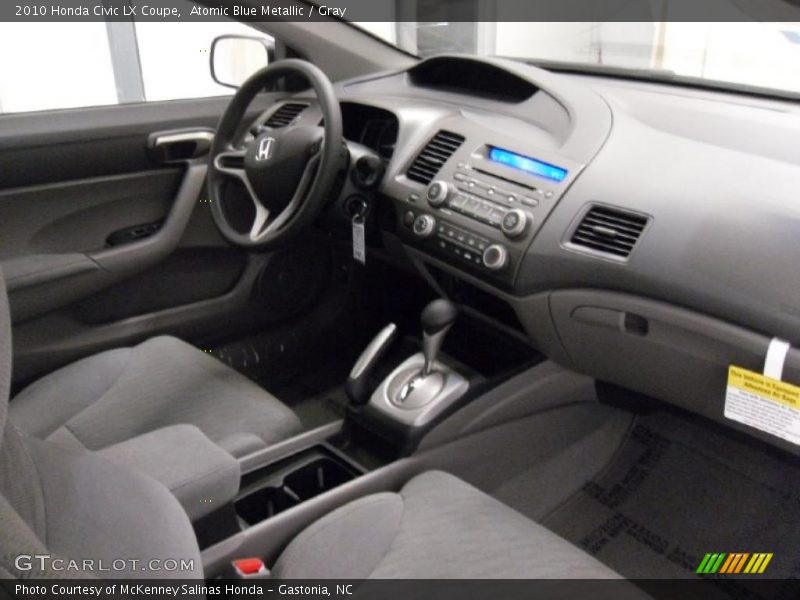 Atomic Blue Metallic / Gray 2010 Honda Civic LX Coupe