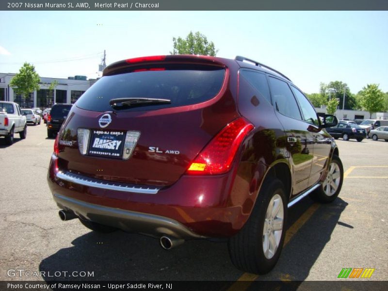 Merlot Pearl / Charcoal 2007 Nissan Murano SL AWD