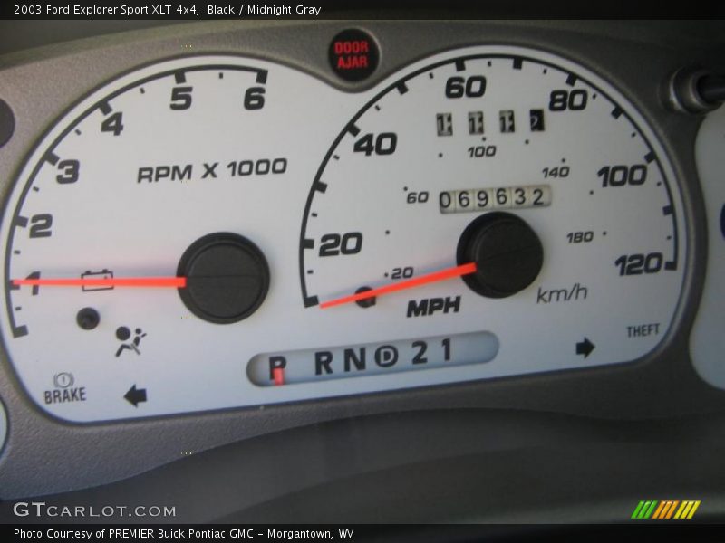 Black / Midnight Gray 2003 Ford Explorer Sport XLT 4x4