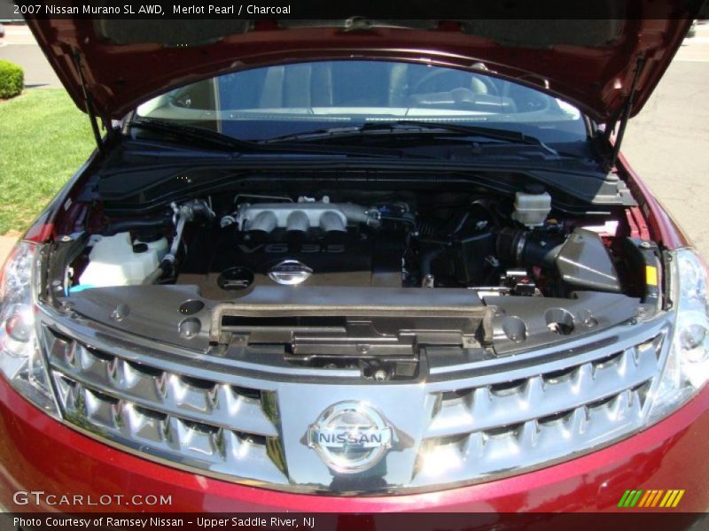 Merlot Pearl / Charcoal 2007 Nissan Murano SL AWD