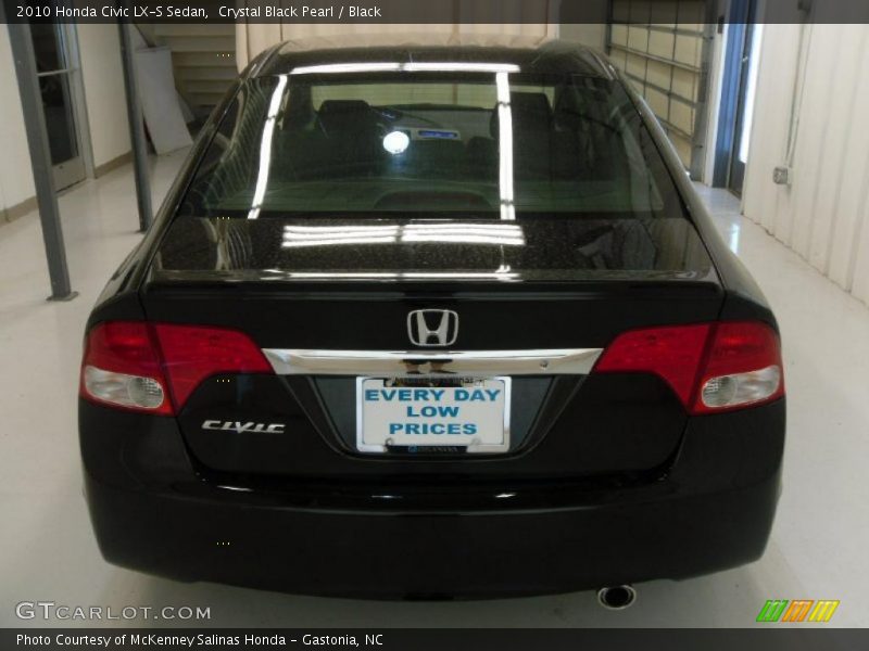 Crystal Black Pearl / Black 2010 Honda Civic LX-S Sedan