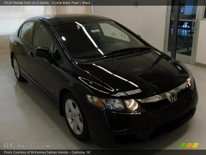 Crystal Black Pearl / Black 2010 Honda Civic LX-S Sedan