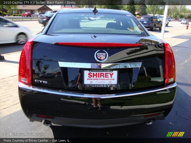 Black Raven / Ebony 2010 Cadillac CTS 3.0 Sedan