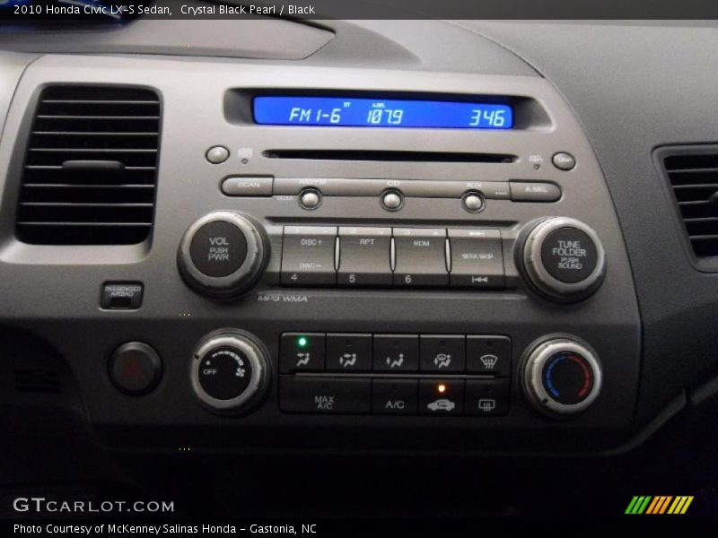 Crystal Black Pearl / Black 2010 Honda Civic LX-S Sedan