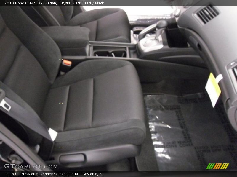 Crystal Black Pearl / Black 2010 Honda Civic LX-S Sedan