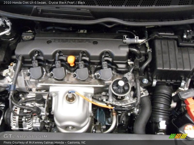 Crystal Black Pearl / Black 2010 Honda Civic LX-S Sedan