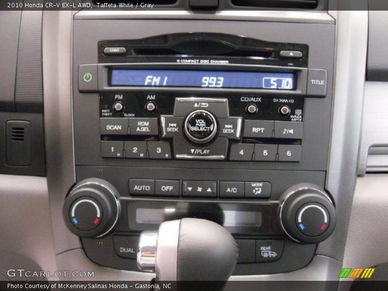 Taffeta White / Gray 2010 Honda CR-V EX-L AWD