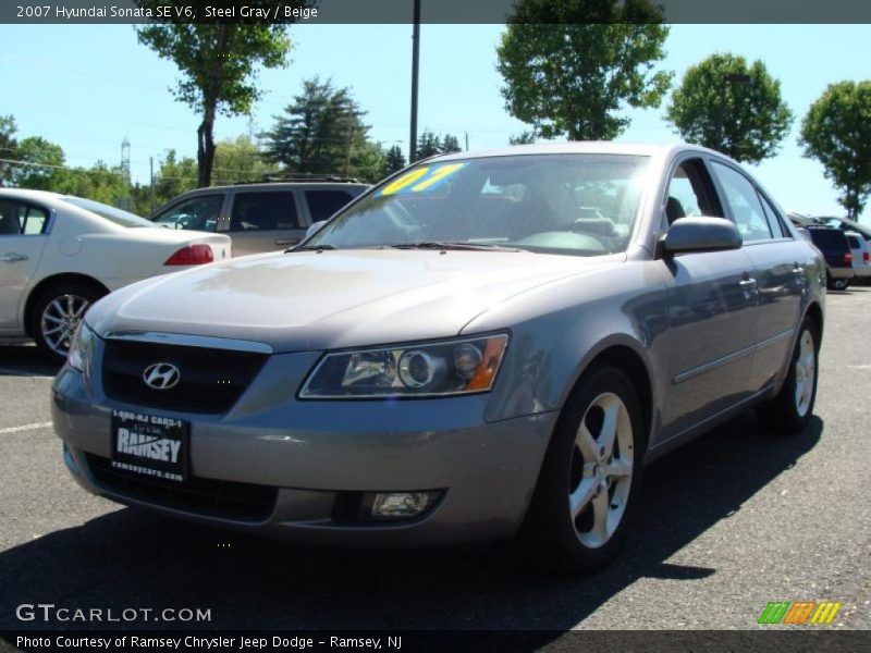 Steel Gray / Beige 2007 Hyundai Sonata SE V6