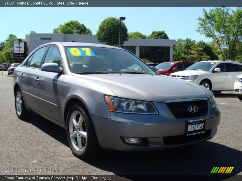 Steel Gray / Beige 2007 Hyundai Sonata SE V6