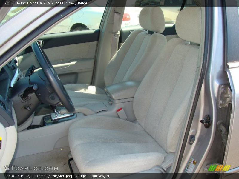 Steel Gray / Beige 2007 Hyundai Sonata SE V6