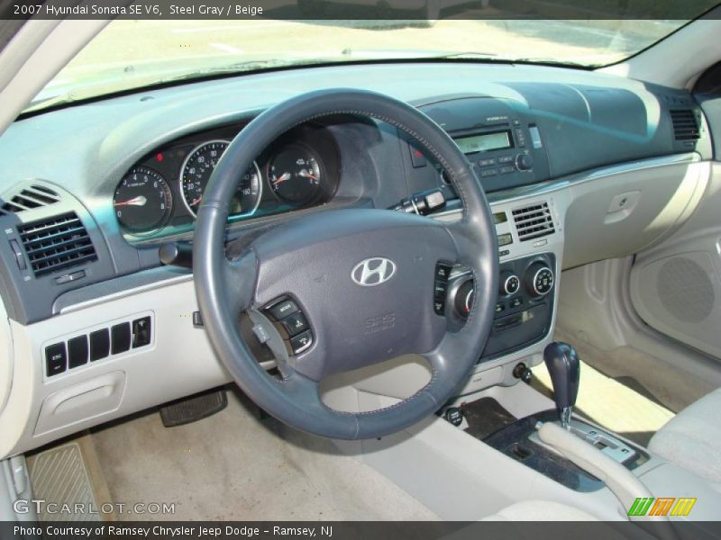 Steel Gray / Beige 2007 Hyundai Sonata SE V6