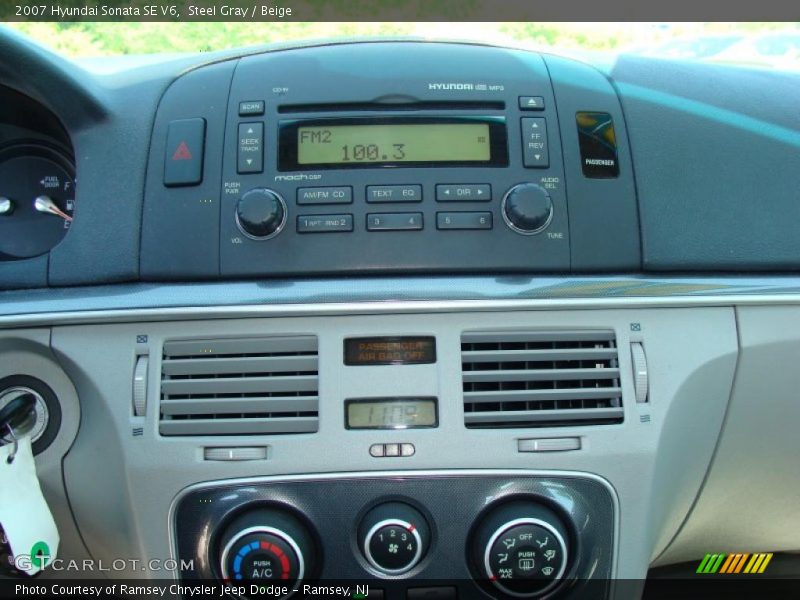 Steel Gray / Beige 2007 Hyundai Sonata SE V6