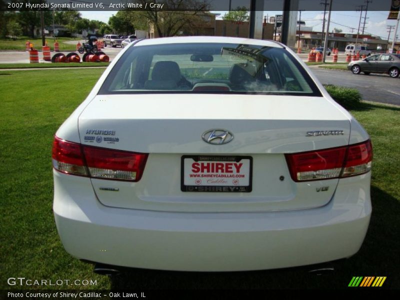 Arctic White / Gray 2007 Hyundai Sonata Limited V6