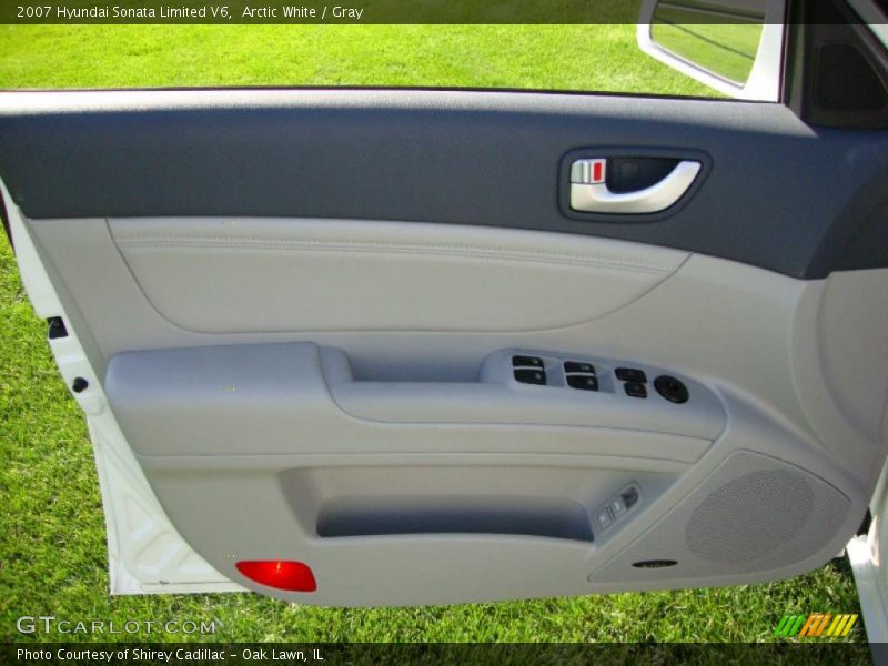 Arctic White / Gray 2007 Hyundai Sonata Limited V6