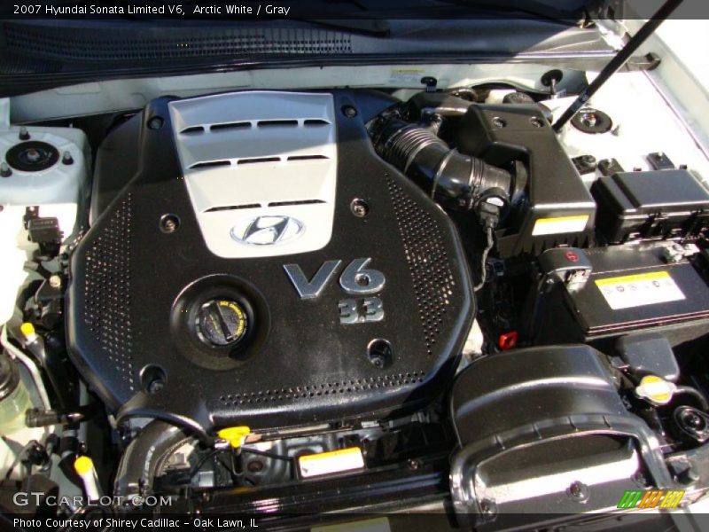 Arctic White / Gray 2007 Hyundai Sonata Limited V6
