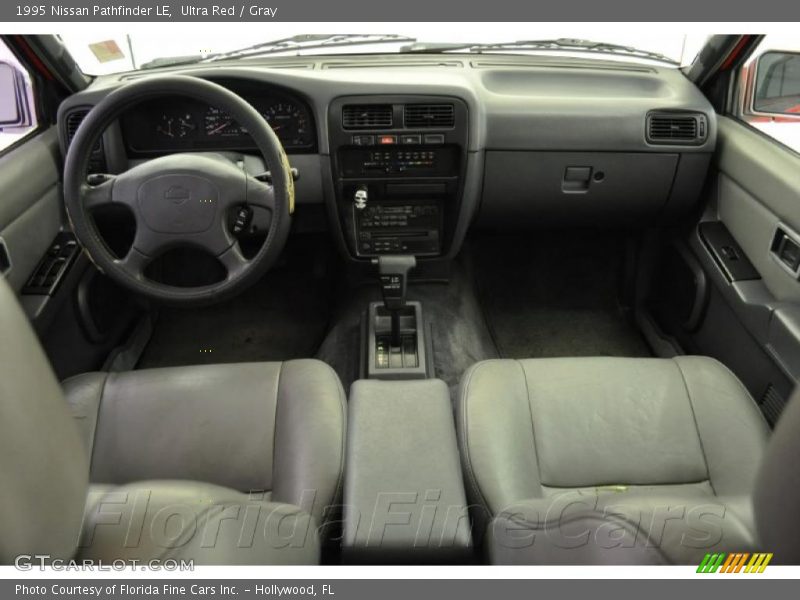 Ultra Red / Gray 1995 Nissan Pathfinder LE