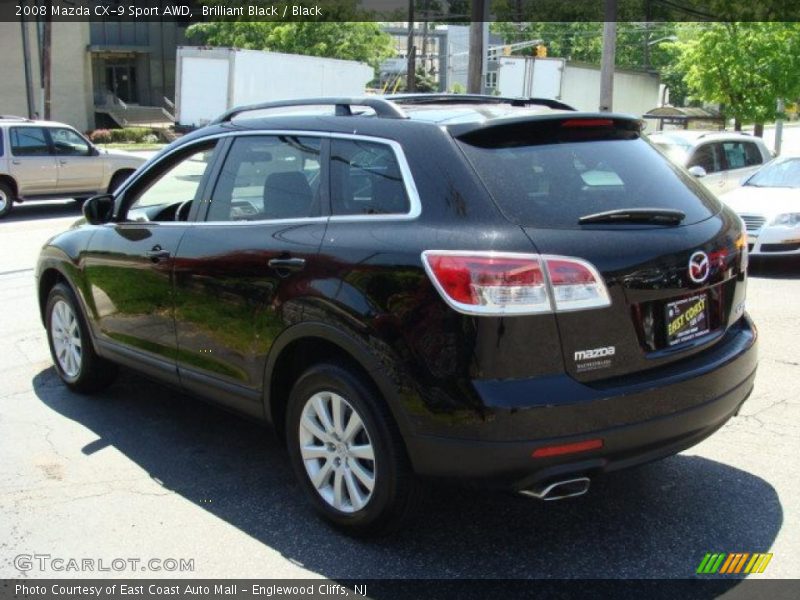 Brilliant Black / Black 2008 Mazda CX-9 Sport AWD