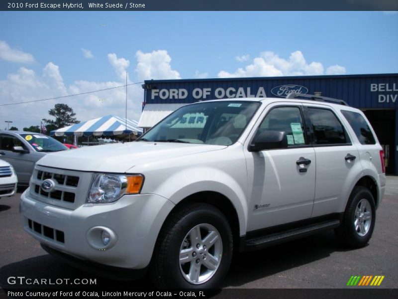 White Suede / Stone 2010 Ford Escape Hybrid
