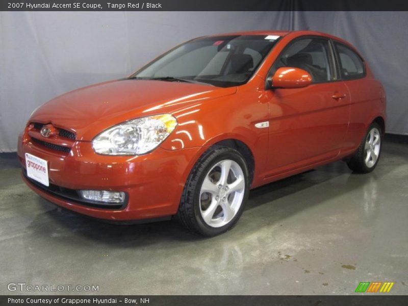 Tango Red / Black 2007 Hyundai Accent SE Coupe