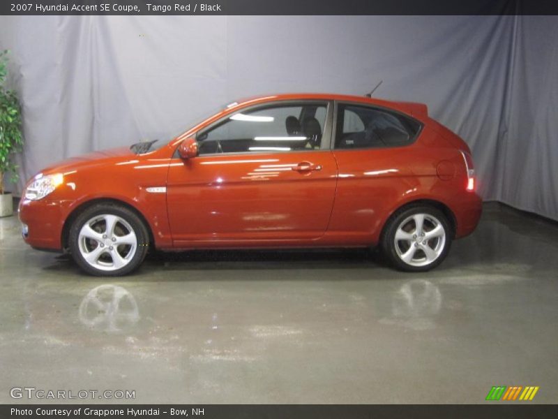 Tango Red / Black 2007 Hyundai Accent SE Coupe