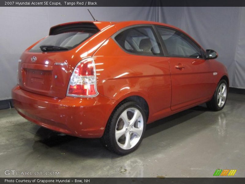 Tango Red / Black 2007 Hyundai Accent SE Coupe