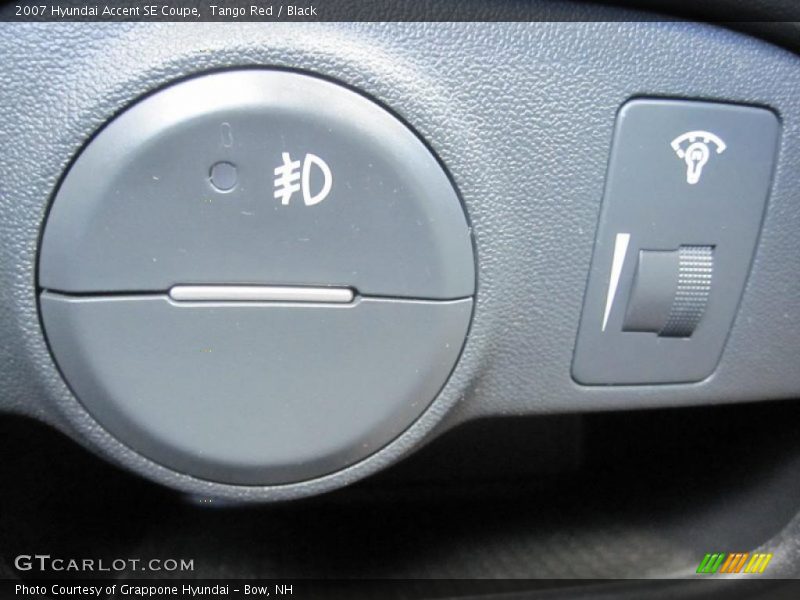 Tango Red / Black 2007 Hyundai Accent SE Coupe