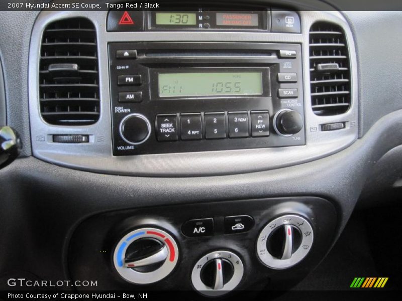 Tango Red / Black 2007 Hyundai Accent SE Coupe