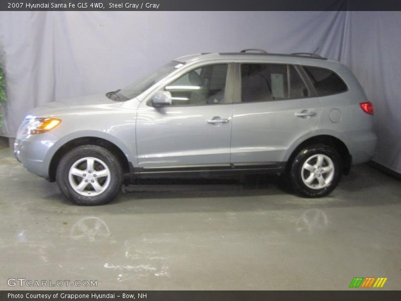 Steel Gray / Gray 2007 Hyundai Santa Fe GLS 4WD