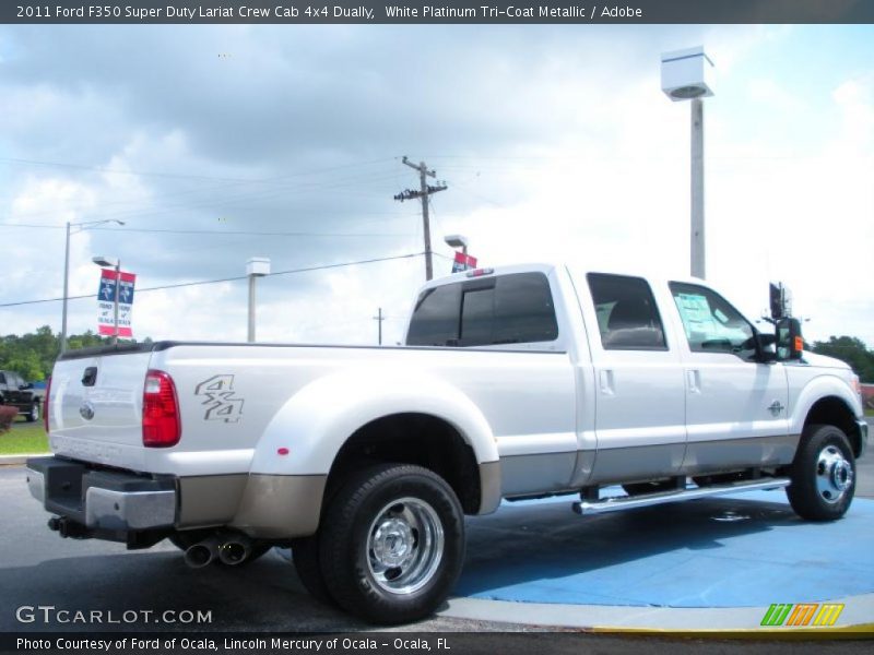 White Platinum Tri-Coat Metallic / Adobe 2011 Ford F350 Super Duty Lariat Crew Cab 4x4 Dually