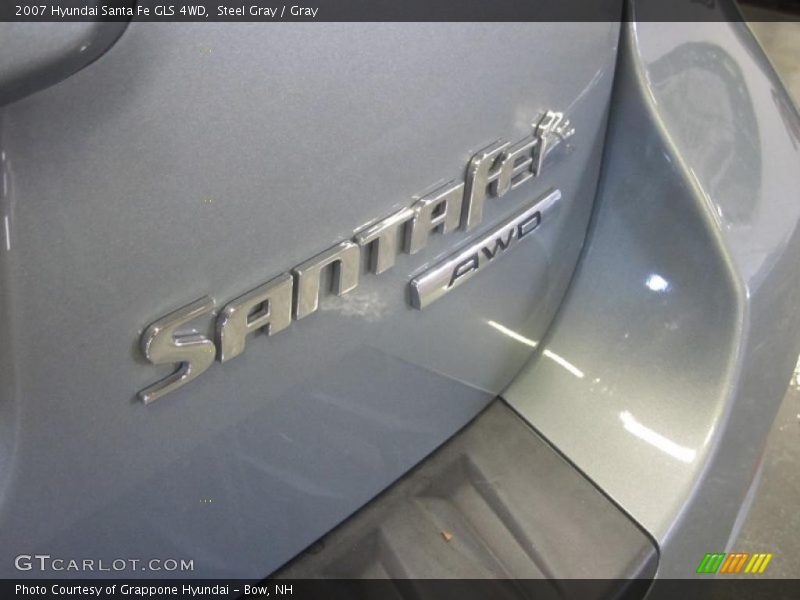 Steel Gray / Gray 2007 Hyundai Santa Fe GLS 4WD