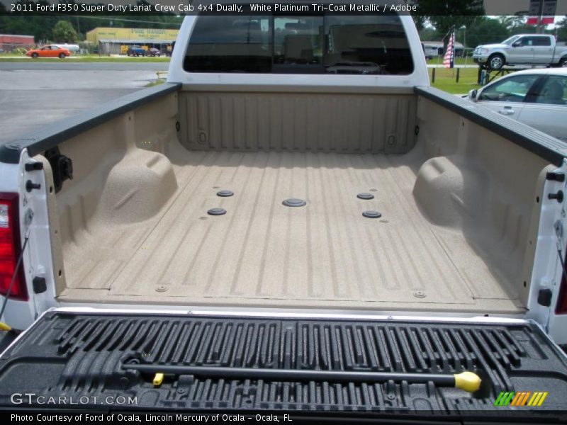 White Platinum Tri-Coat Metallic / Adobe 2011 Ford F350 Super Duty Lariat Crew Cab 4x4 Dually