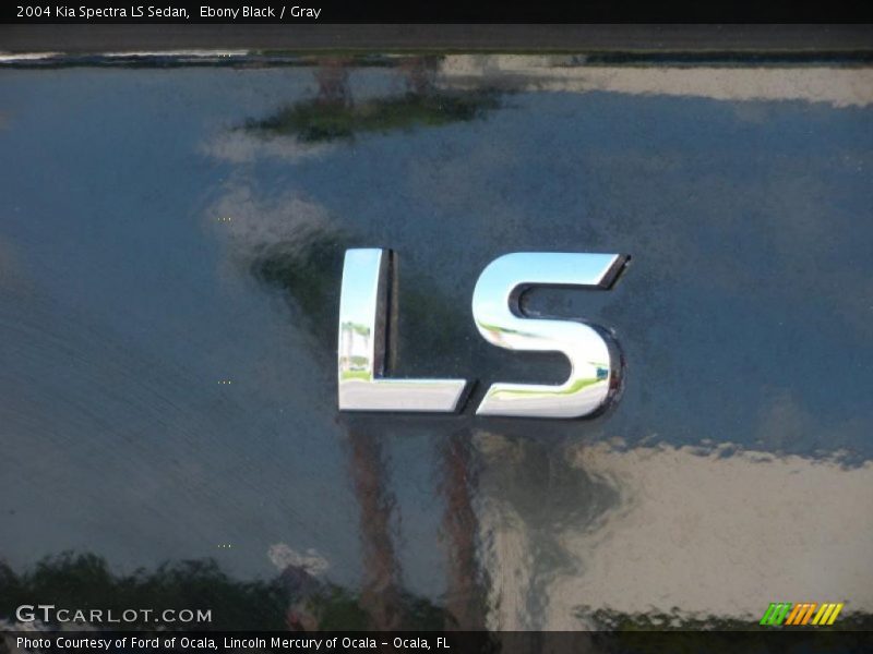 Ebony Black / Gray 2004 Kia Spectra LS Sedan