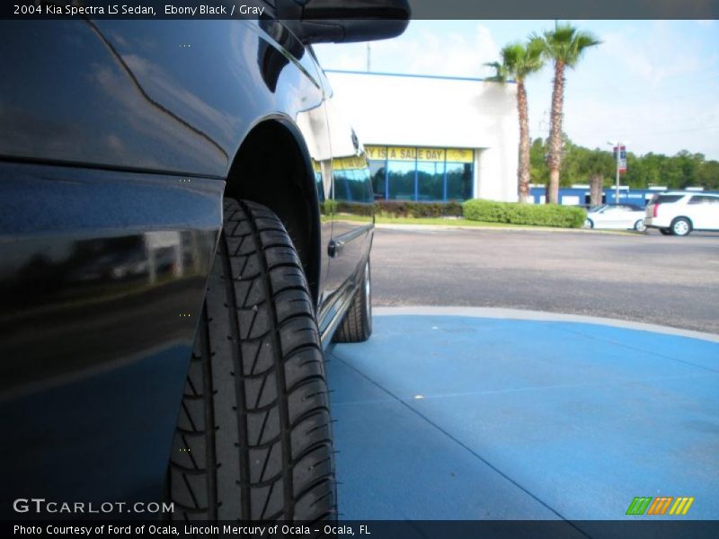 Ebony Black / Gray 2004 Kia Spectra LS Sedan