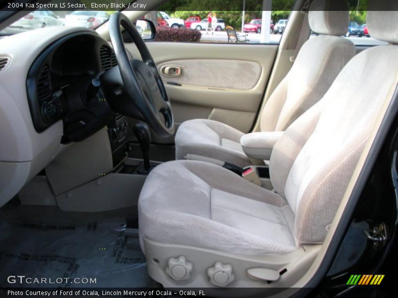 Ebony Black / Gray 2004 Kia Spectra LS Sedan