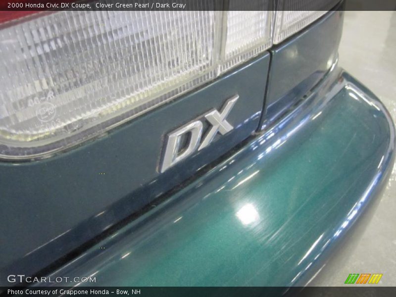 Clover Green Pearl / Dark Gray 2000 Honda Civic DX Coupe