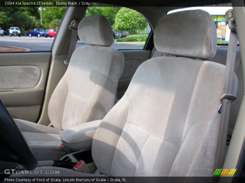 Ebony Black / Gray 2004 Kia Spectra LS Sedan
