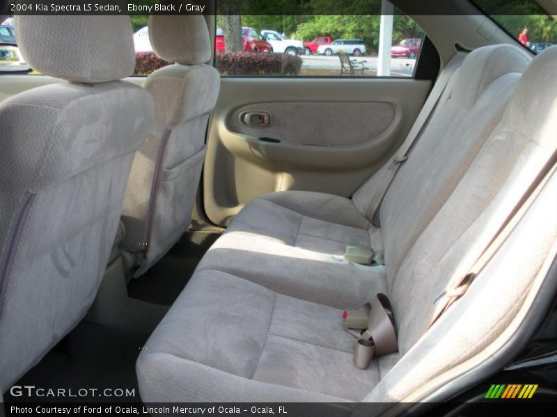 Ebony Black / Gray 2004 Kia Spectra LS Sedan