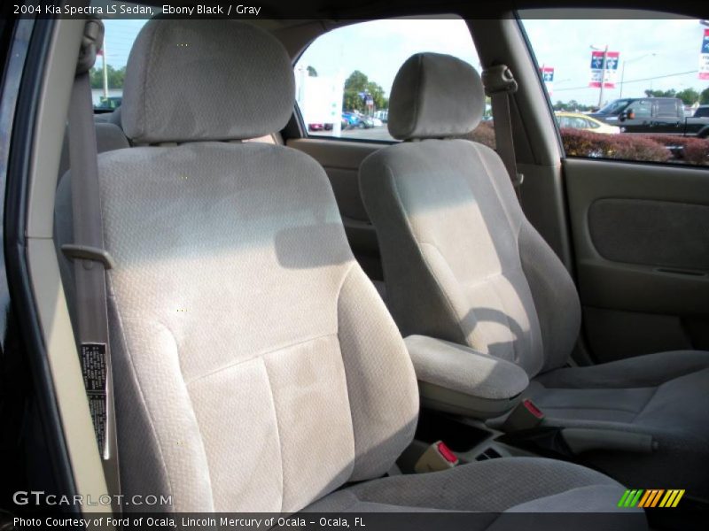 Ebony Black / Gray 2004 Kia Spectra LS Sedan