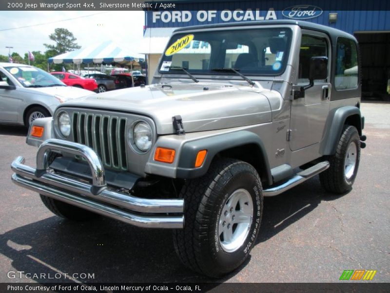 Silverstone Metallic / Agate 2000 Jeep Wrangler Sport 4x4