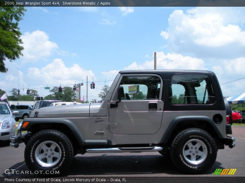 Silverstone Metallic / Agate 2000 Jeep Wrangler Sport 4x4